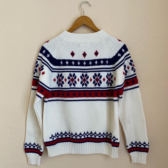 JC PENNEY Vintage Mock Neck Winter Ski Sweater - Picture 8 of 10